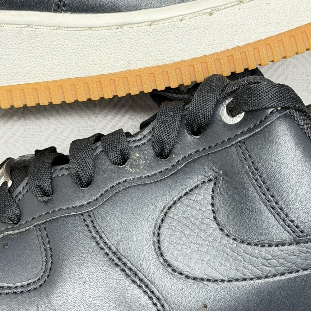 Nike Air Force‎ 1 Low 07 Premium Off Noir Black Gum Sneaker Women 8 896185-008